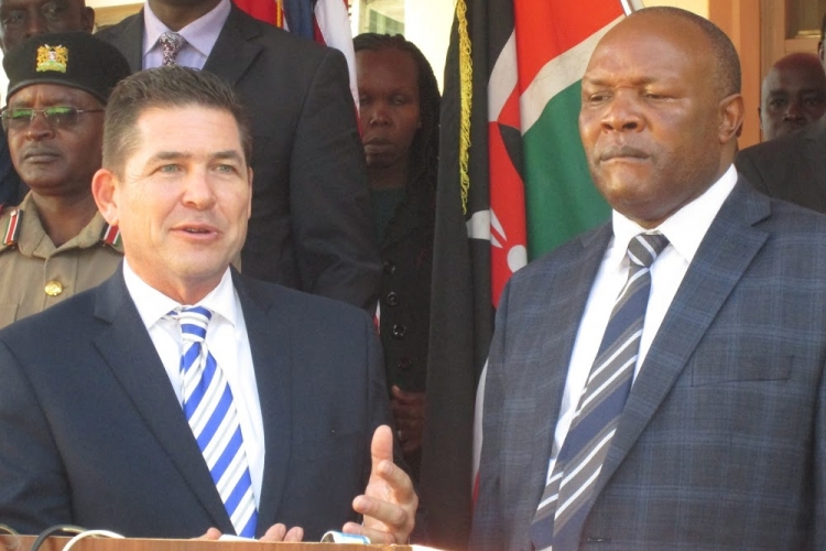 US Ambassador Kyle McCarter Shames Kericho Governor Chepkwony for ‘Relaunching’ Equipment Donated by the US 