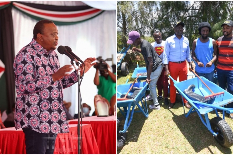 Kenyan Youth Want Jobs, Not Wheelbarrows, Uhuru Tells Ruto  