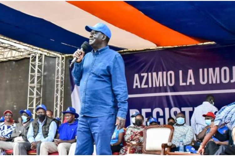 Raila's 'Azimio La Umoja' Movement to be Registered as a Coalition Party 