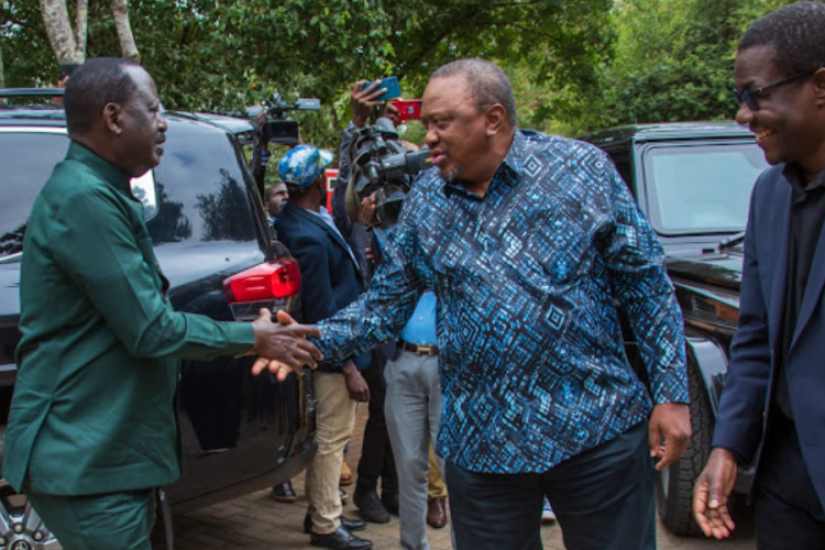 Uhuru Drives Self to Join Raila in Mourning Protest Victims