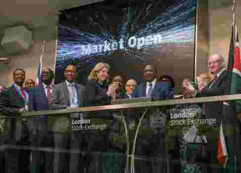 President Uhuru Rings the Bell to Open Shares Trading at London Stock Exchange