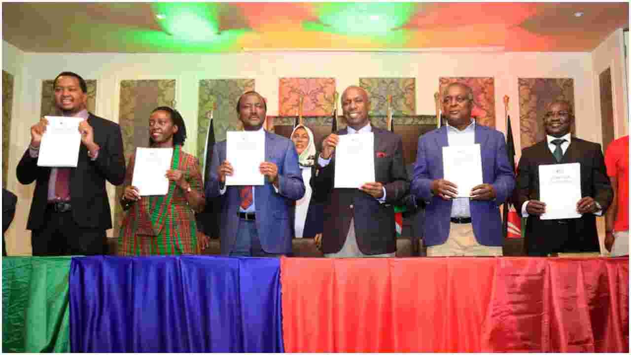 Kalonzo, Moi, and Karua Lead Six Parties in Signing a Coalition Agreement Under One Kenya Alliance