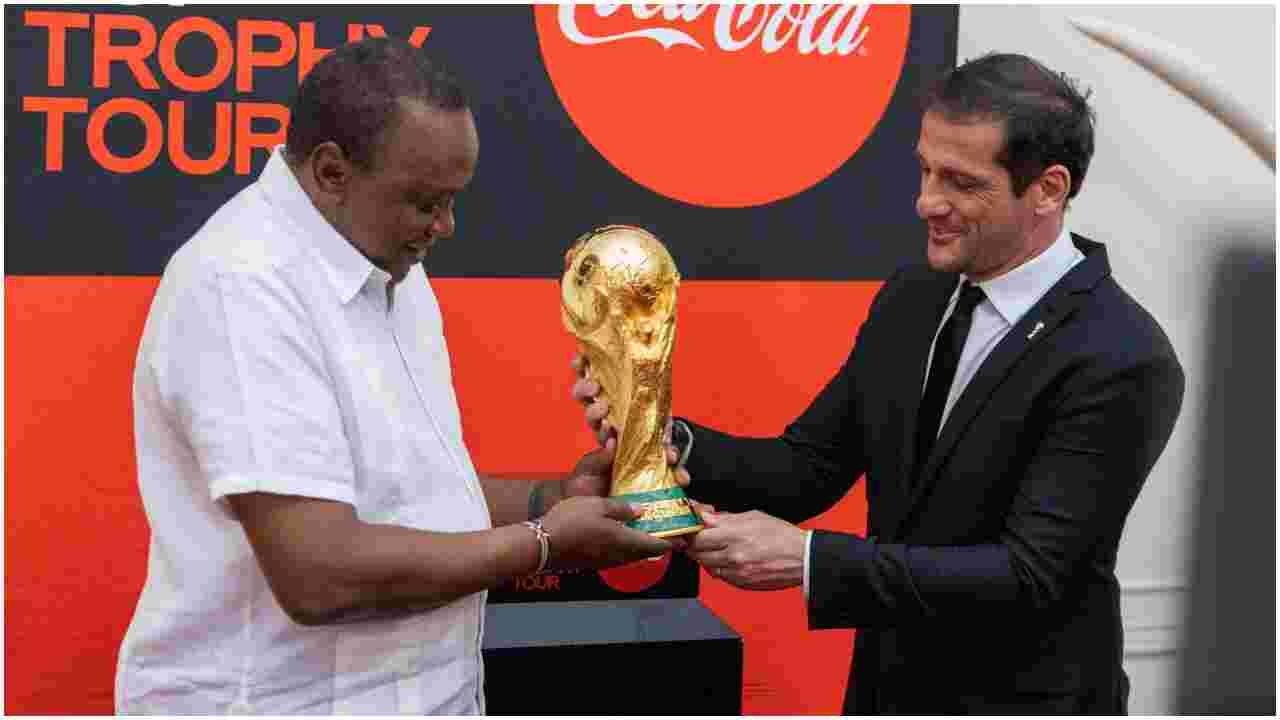 President Uhuru Receives FIFA World Cup Trophy in Nairobi