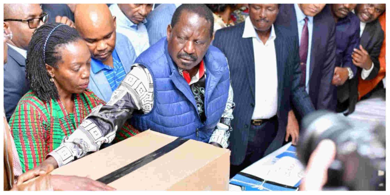 Raila Files a Petition at the Supreme Court Challenging Ruto's Victory