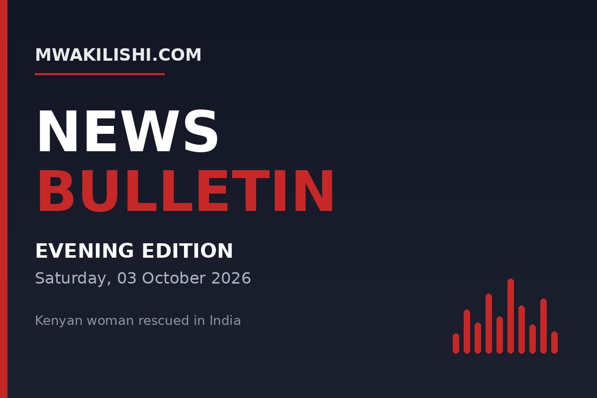 Mwakilishi News Bulletin - Evening Edition, Saturday 03 October 2026