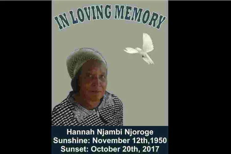 Death Announcement: Hannah Njambi