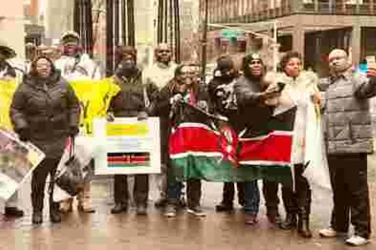 Kenyans in the US Hold Demos Outside UN Headquarters in New York