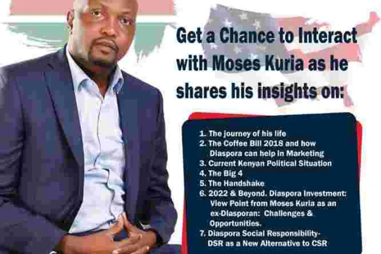 Gatundu South MP Moses Kuria to Address Kenyans in Boston, Massachusetts