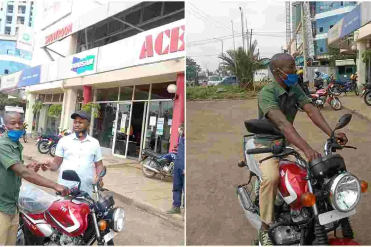 TikTok Star Alvan Gatitu Gifts Watchman Who Gave Him Place to Sleep Brand New Motorbike 