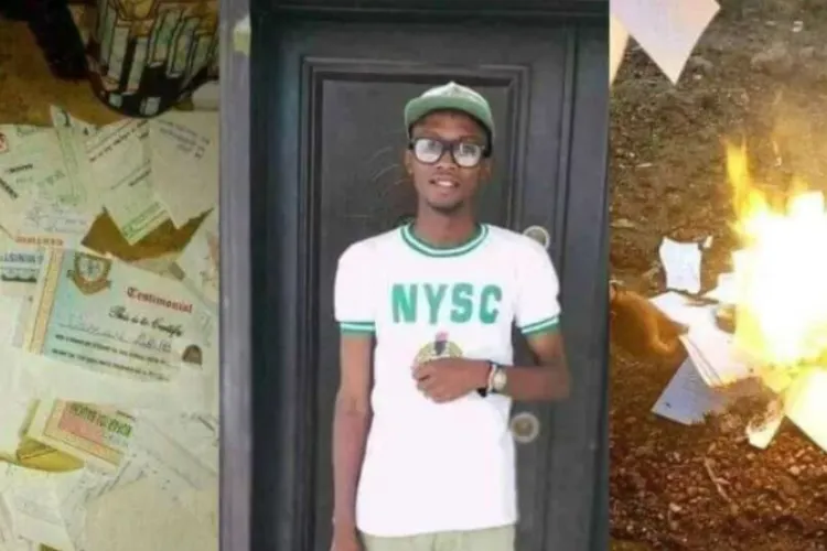 Frustrated Nigerian Man Burns All His Academic Certificates Due to Unemployment