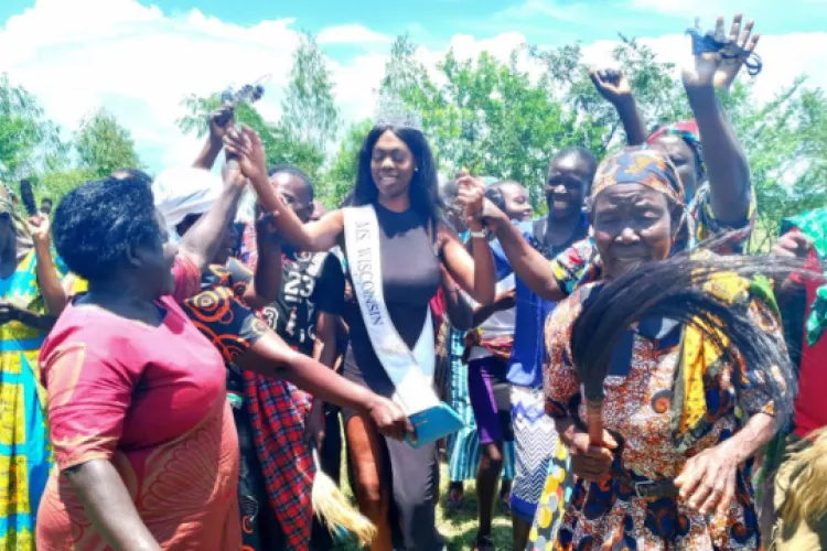 Miss Black Wisconsin: US Beauty Queen Keerah Carter Visits Kenya to Support Widows 