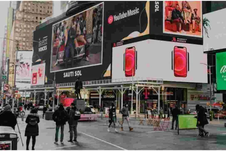 Kenyan Band Sauti Sol’s Song 'Suzanna' Featured on New York’s Times Square  