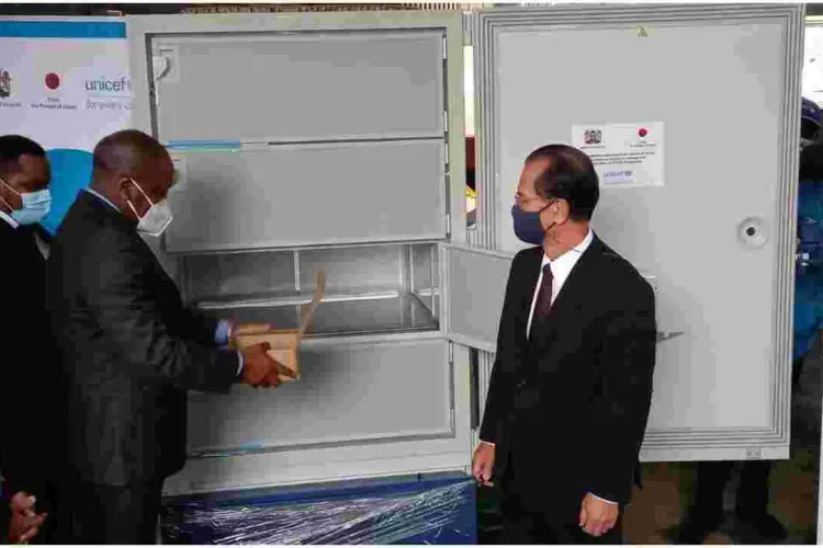 Japan Donates 12 Ultra-Modern Deep Freezers to Kenya for Storage of COVID-19 Vaccines 