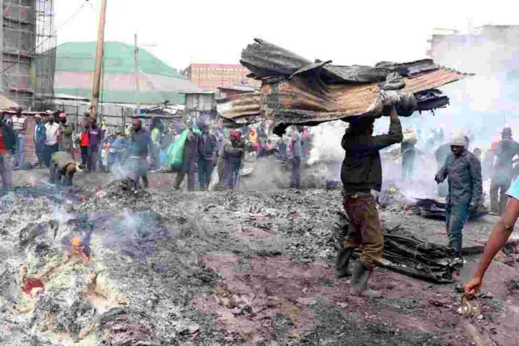 Traders Counting Losses After Another Fire Guts Down Gikomba Market 