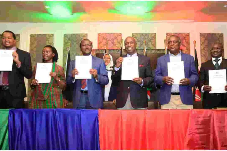 Kalonzo, Moi, and Karua Lead Six Parties in Signing a Coalition Agreement Under One Kenya Alliance 