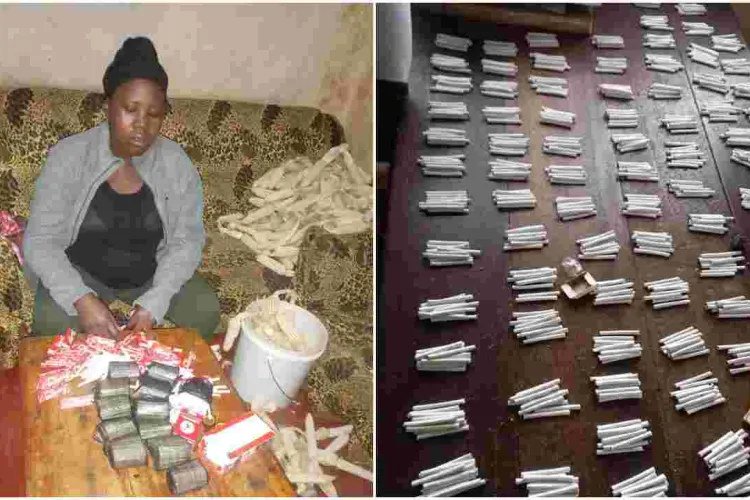 21-year-old Kiambu Woman Arrested with 810 Rolls of Bhang 