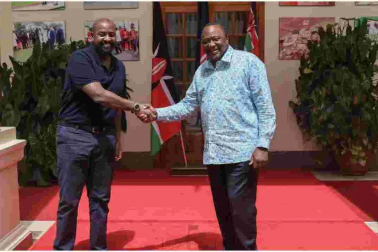 Museveni’s Son Muhoozi Holds Talks with President Uhuru at State House 