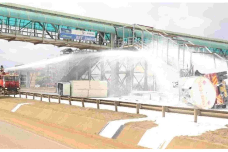 Thika Superhighway Closed After Fuel Tanker Overturns 