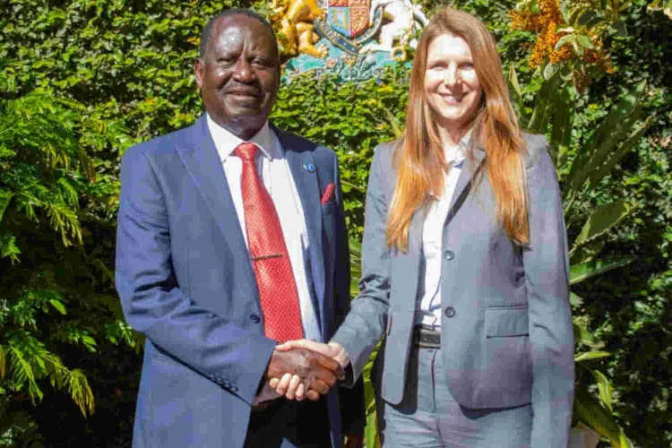Raila Holds Talks with Jane Marriott, British High Commissioner to Kenya