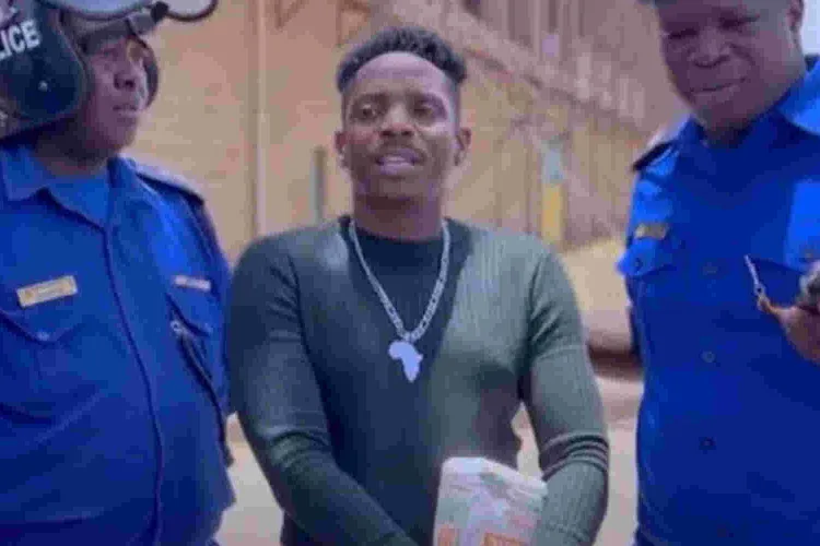 Comedian Eric Omondi Arrested While Distributing Unga at City Stadium