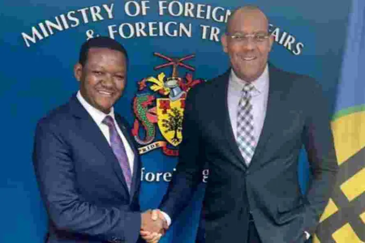 CS Alfred Mutua Seals Deal to Export Computers Built in Kenya to Barbados
