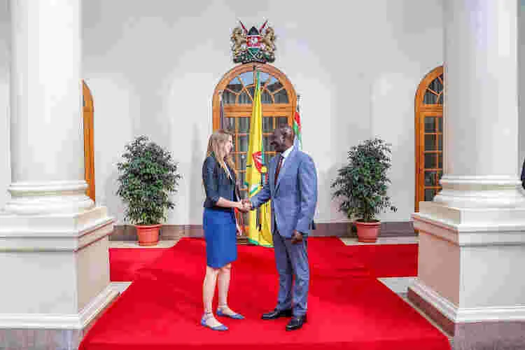 Ruto Bids Farewell to Outgoing UK High Commissioner to Kenya, Jane Marriott