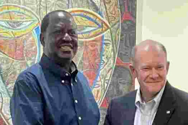Raila Leaves for the UK