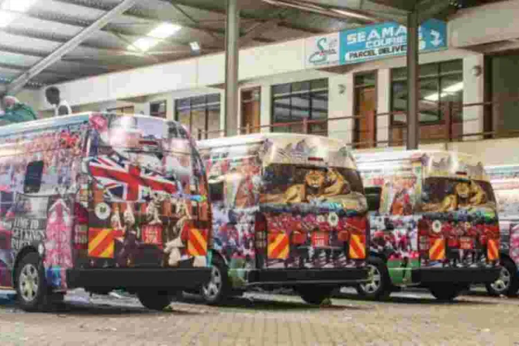UK Embassy in Kenya Repaints its Vans With Nairobi Matatu Graffiti Ahead of Royal Visit