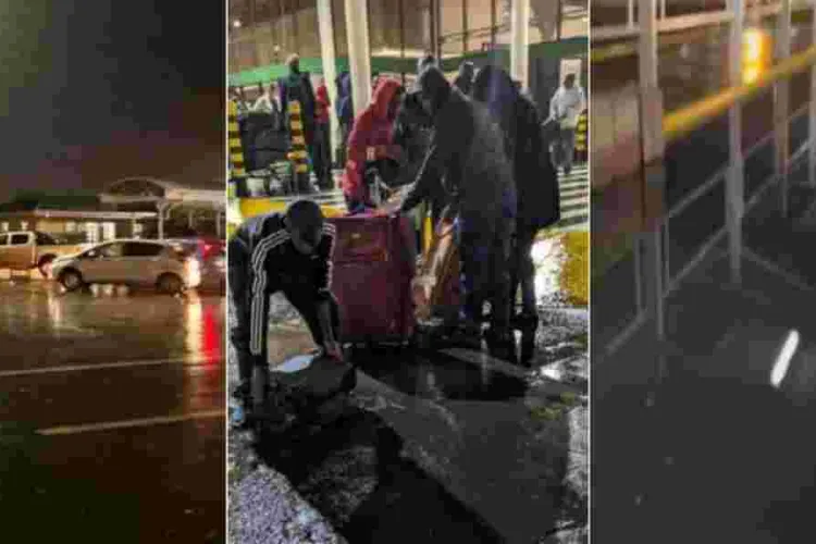 Travellers Expose JKIA Over Rainwater Flooding