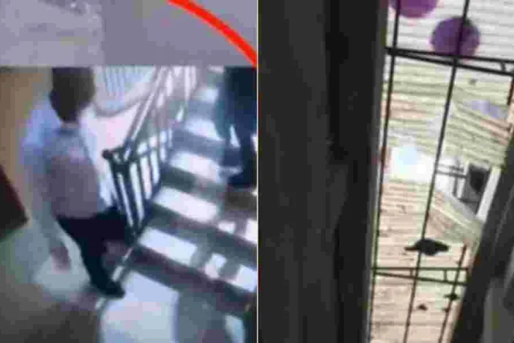 Disturbing Footage: Banker Falls From 3-Storey Building After Interaction with Woman