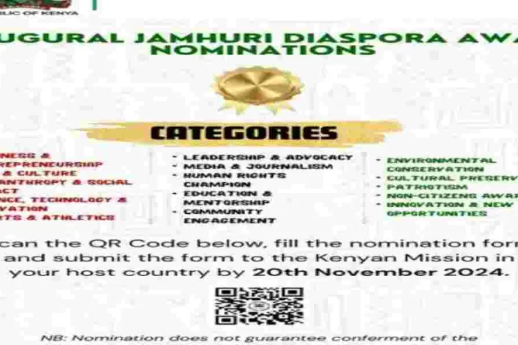 How Kenya Plans to Honour Its Citizens Abroad Through 15 Award Categories