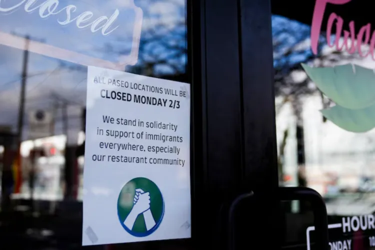 Immigrant Workers' Protest Draws Mixed Response from Businesses in the US