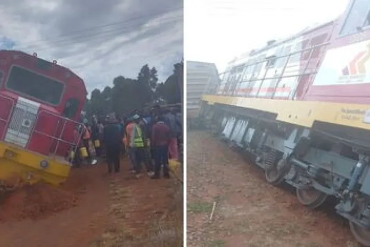 Police Intervene after Residents Try to Siphon Fuel from Derailed Train in Uasin Gishu