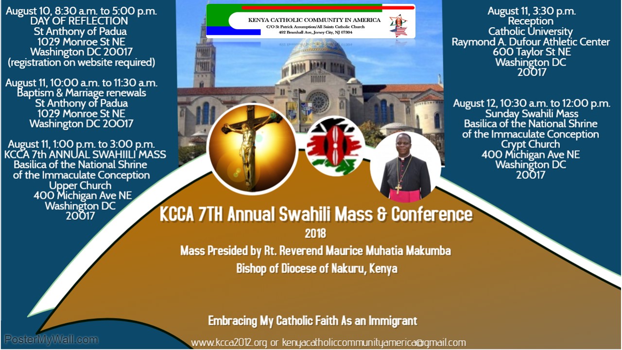 KCCA 7th Annual Mass & Conference (August 10th-12th in Washington, DC)