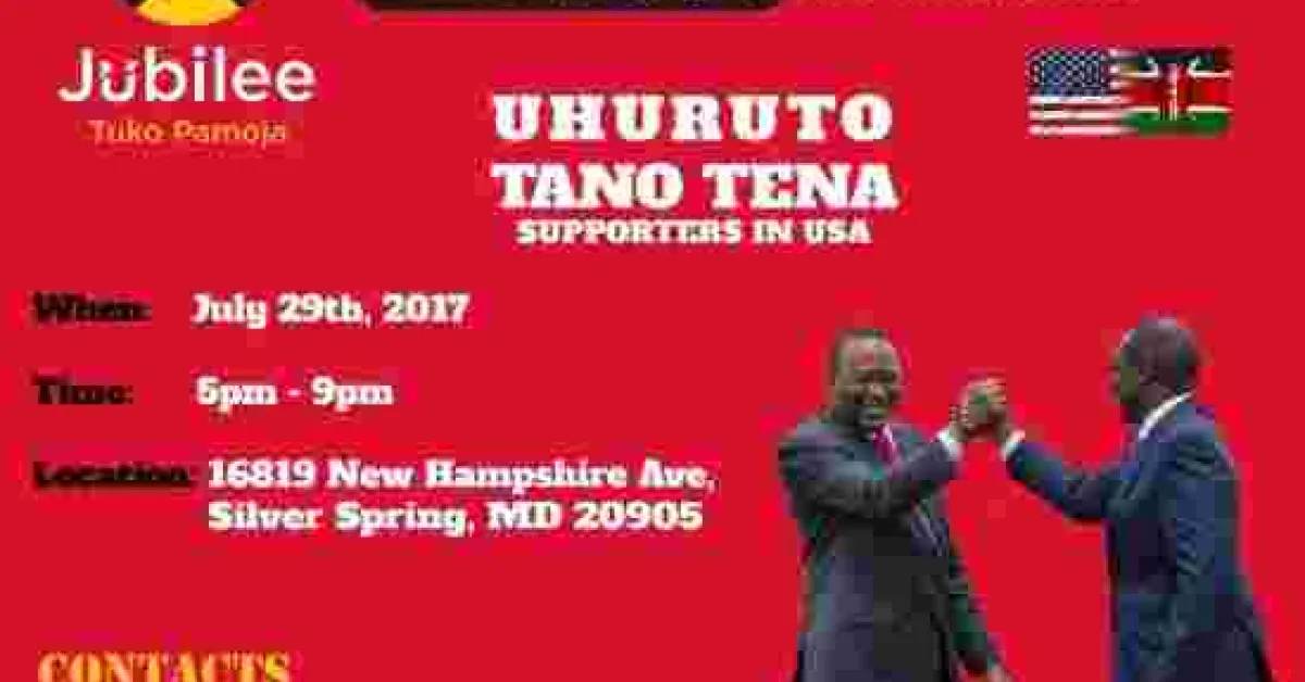 Diaspora with Uhuruto Tano Tena Forum in Silver Spring, MD: Sat, July 29th