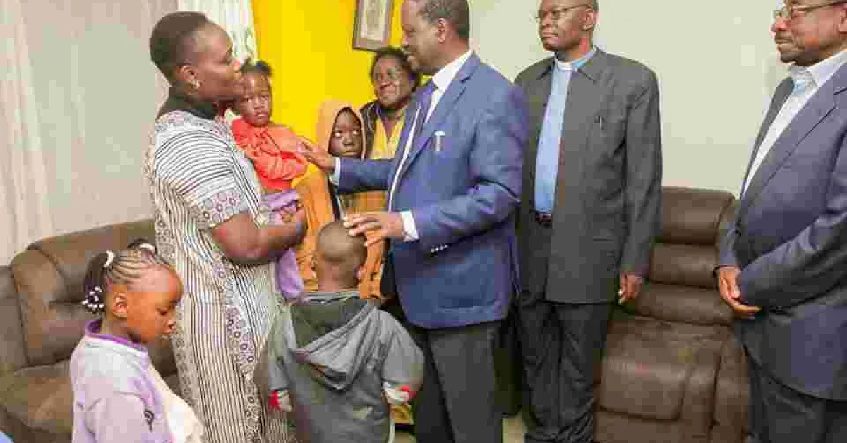 Raila Visits Family of Slain IEBC ICT Director Chris Msando