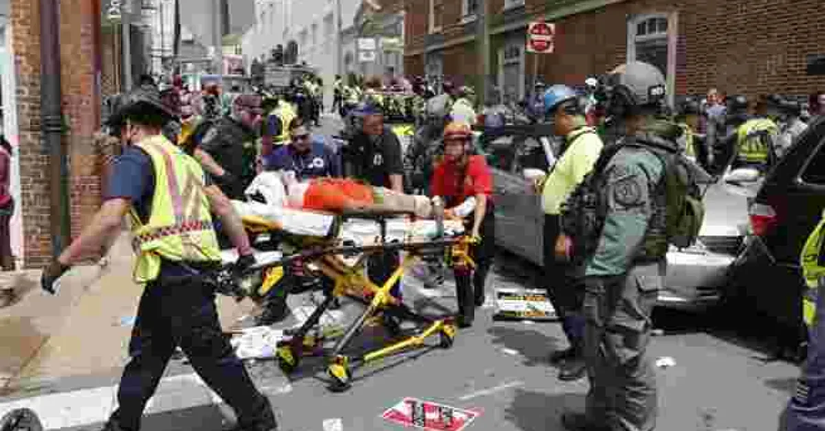 1 Dead, 19 Injured As Car Ploughs into Anti-White Supremacist Protesters  in Charlottesville, Virginia