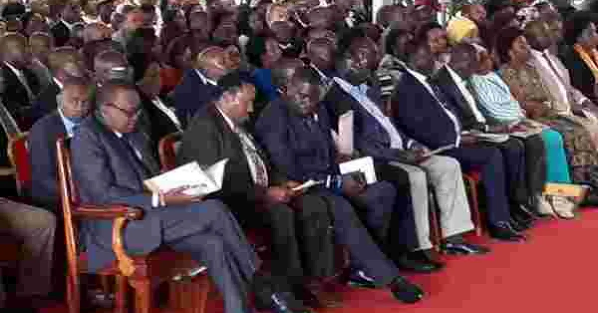 President Uhuru, Raila Share Podium at Burial of Rachael Shebesh's Father