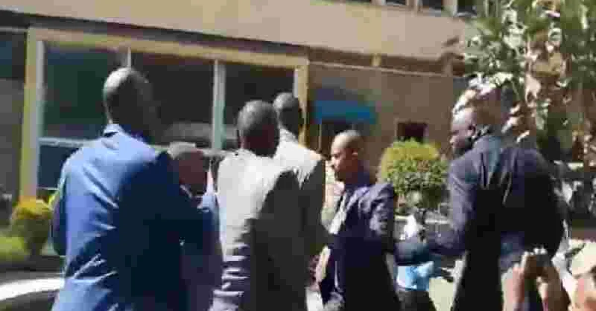 Babu Owino, Jaguar Exchange Blows [VIDEO]