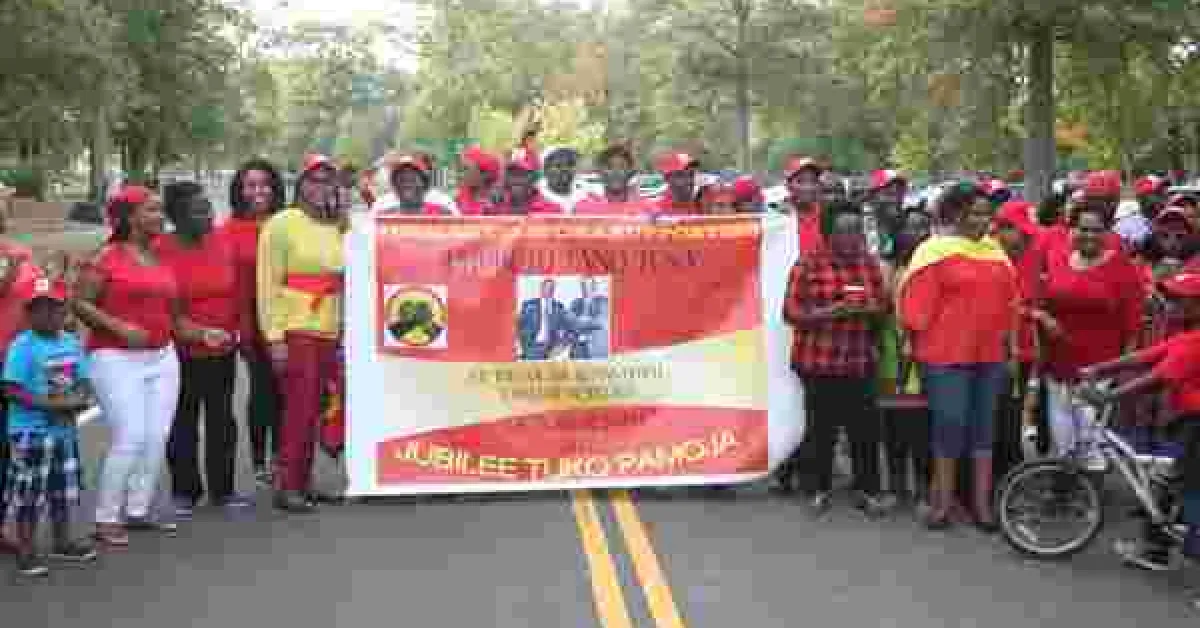 President Uhuru Supporters in the US Hold Demonstration in New Jersey
