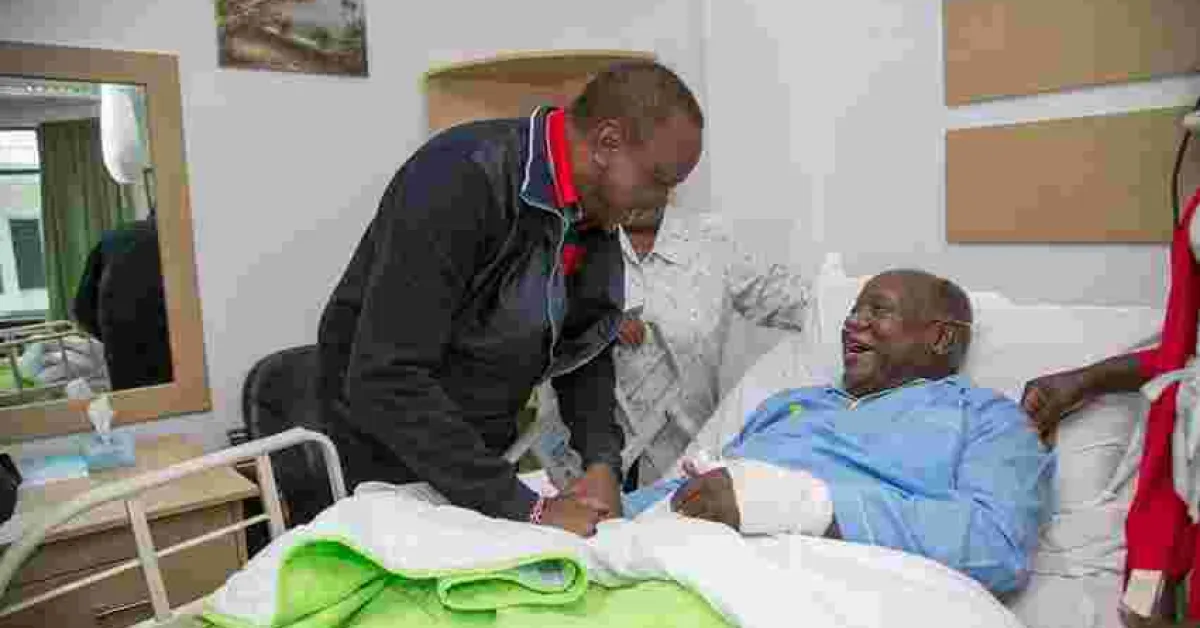 President Uhuru Visits Ailing Veteran Politician Kenneth Matiba