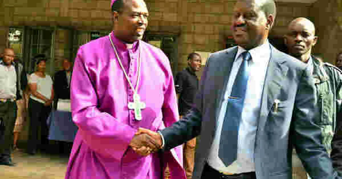 Anglican Church Says Raila's Planned 'Swearing in' Illegal