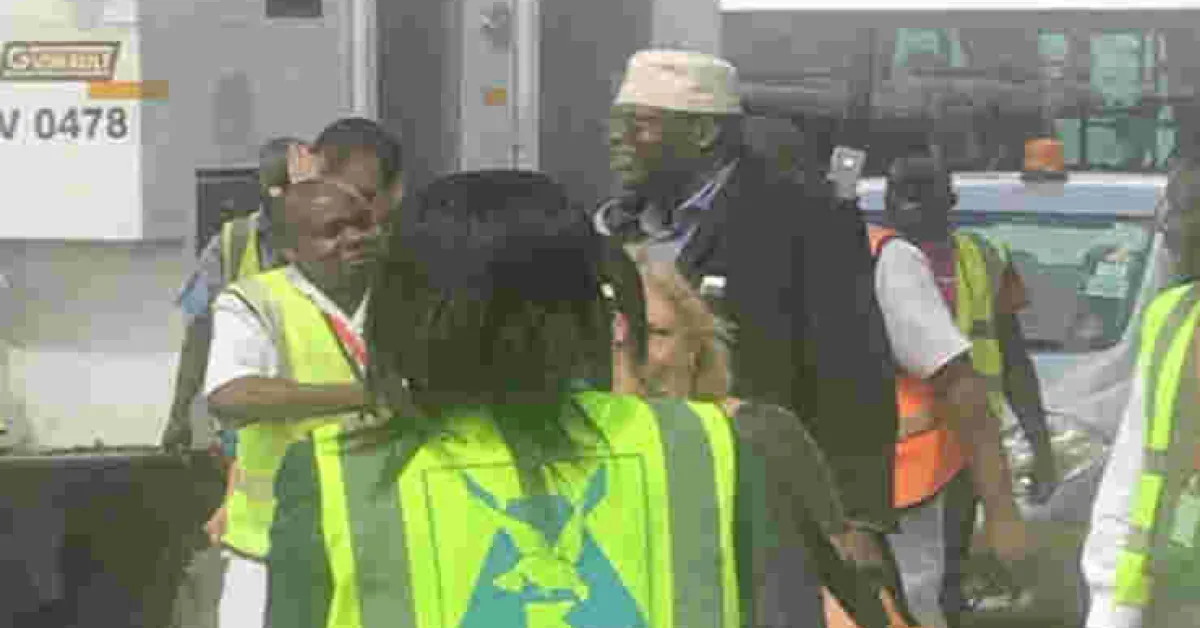 Miguna Miguna Clashes with Immigration Officials Moments after Landing at JKIA