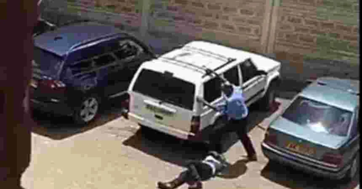 Outrage as Disturbing Video of Kenya Police Officer Brutalizing Unarmed Man Goes Viral Online [VIDEO]
