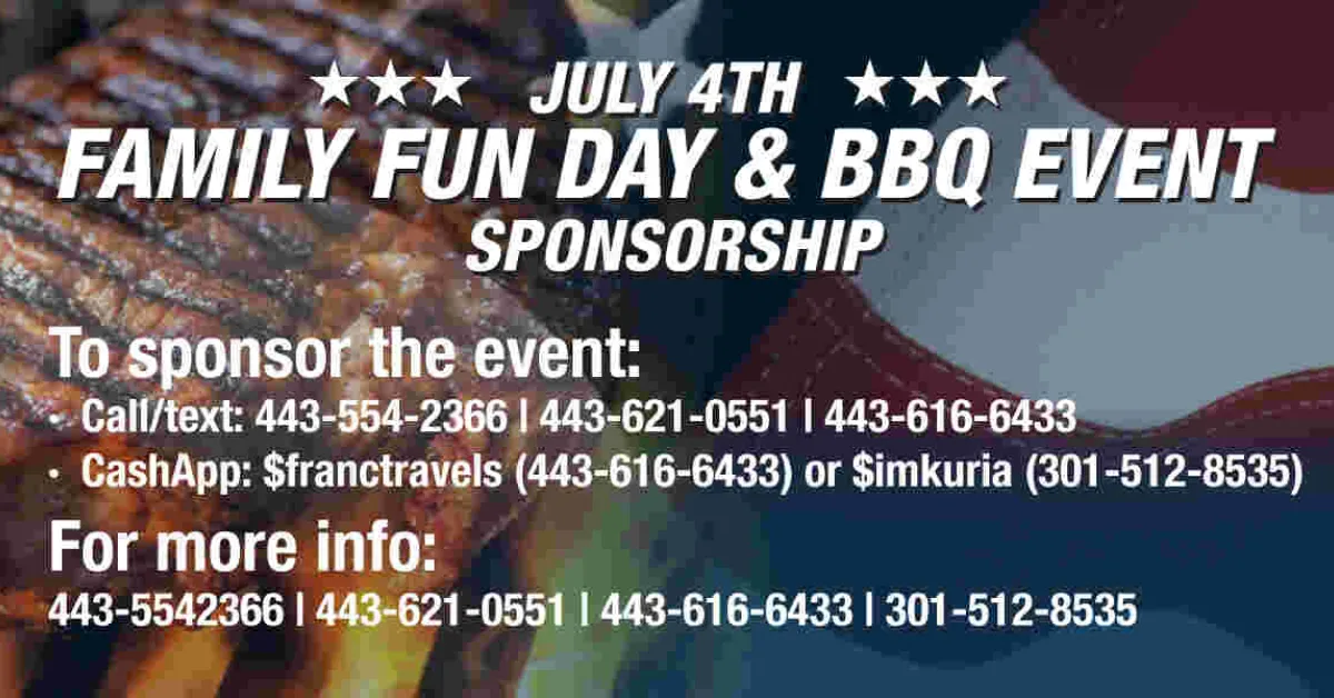 July 4th Family Fun Day &amp; BBQ Event Sponsorship