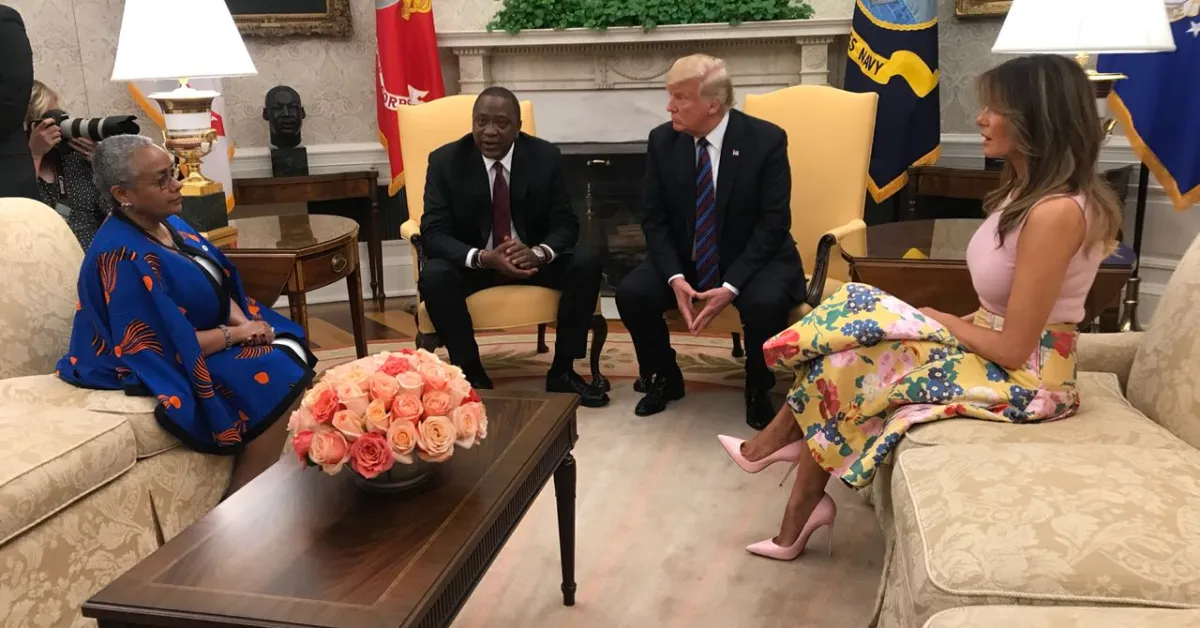 President Uhuru Kenyatta Finally Meets His US Counterpart Donald Trump at the White House