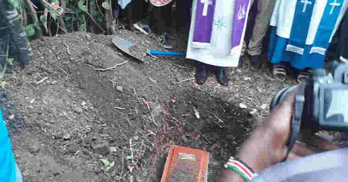 Emotions Ran High As Slain Varsity Student Sharon Otieno's 7-Month-Old Unborn Baby is Buried