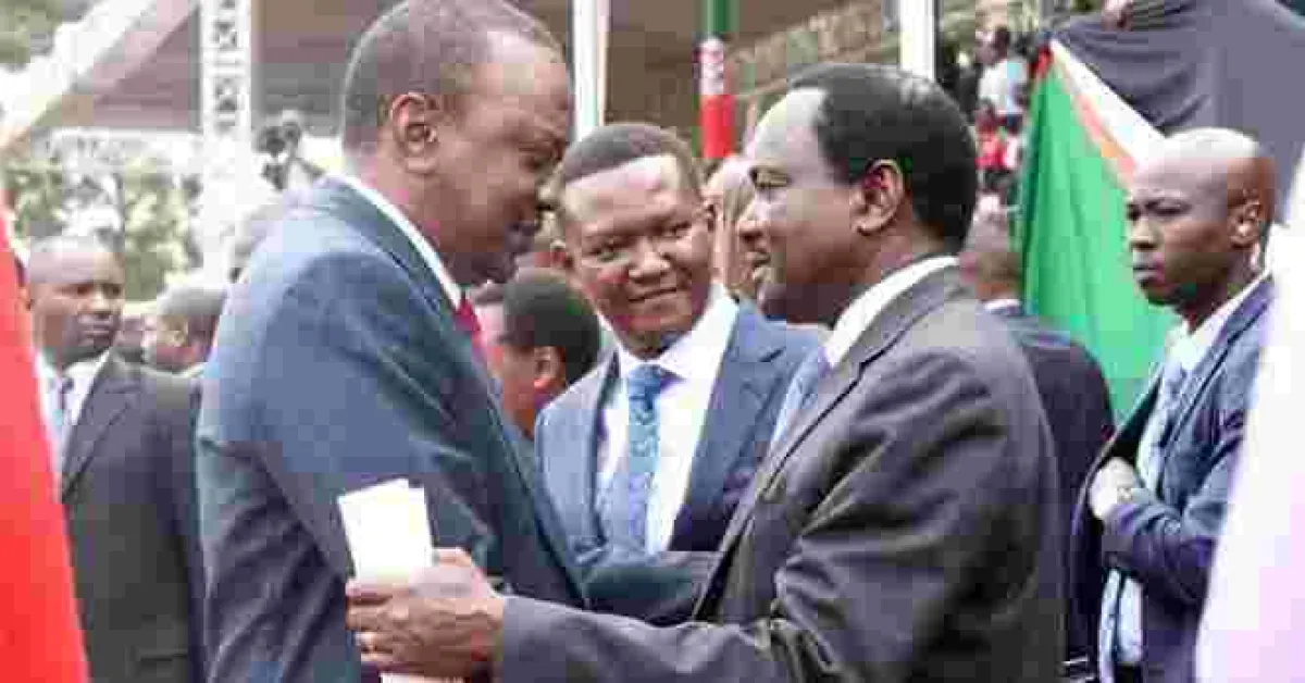 Kalonzo Vows to Work with President Uhuru, Says No One Will Come Between Them