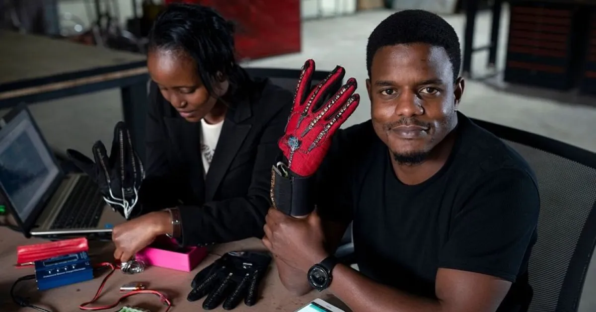 Kenyan Man, 25, Invents Smart Gloves that Change Sign Language Movements into Audio Speech