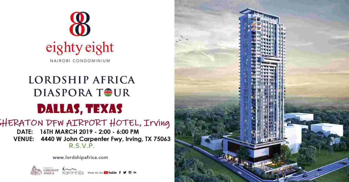 Lordship Africa to Showcase 88 Nairobi Condominiums in Dallas, Texas on Sat, March 16th